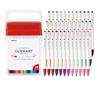 Zebra WYSS22-36C-N Clickart Water-Based Markers, 36 Colors, Case Included