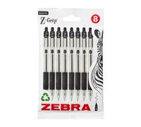 Zebra Z-Grip Ballpoint Pen Pack of 8 - Black
