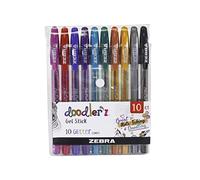Zebra Z Grip Doodler'Z Gel Stick, Pack of 10