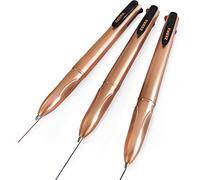 Zebra Z-Grip Elegance 4 in 1 Colours Retractable Ballpoint Pen - 1.0mm - Rose Gold Barrel - Black, Blue, Red, Green - Pack of 3