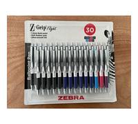 Zebra Z-Grip Retractable Ballpoint Pens, 30 Pack - Smooth Writing, Medium Point (1.2mm), Comfortable Grip, Durable Clip, Ideal for Office, School, and Everyday Use
