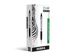 Zebra Z-Grip MAX Retractable Ballpoint Pen, Medium Point, 1.0 mm, Silver Barrel, Black Ink, 12-Count (22410) by Zebra Pen