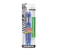 Zebra, Z-Grip Retractable Ballpoint Pen, 1.0mm, Blue, 2 Pack(22222)