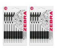 Zebra Z-Grip Retractable Ballpoint Pen - Economy Pack of 20 (Black)