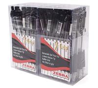 Zebra Z-Grip Retractable Ballpoint Pen, Medium, 1.0 mm, BLACK Ink. Box of 60