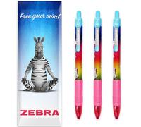 Zebra Z-Grip Smooth Ballpoint Pen - 1.0mm Nib - Black Ink - Unicorn Barrel - In Envelope Gift Packaging (Pack of 3)