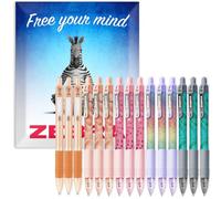 Zebra Z-Grip Smooth Ballpoint Pen - 1.0mm Nib - Fashion Barrels - In Envelope Gift Packaging (Pack of 15)