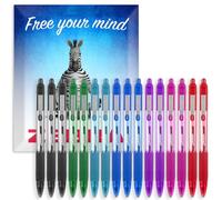 Zebra Z-Grip Smooth Ink Retractable Ballpoint Pen - 1.0mm Nib - Pack of 16 Pens - In Envelope Gift Packaging (Essential)