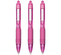 Zebra Z-Grip Smooth Mini Retractable Ballpoint Pens - 1.0mm - Pack of 3 (Pink)
