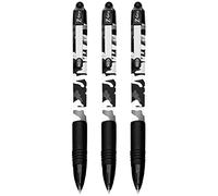 Zebra Z-Grip Smooth Retractable Ballpoint Pen - 1.0mm - Black Ink - Camo Barrel - Pack of 3
