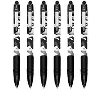 Zebra Z-Grip Smooth Retractable Ballpoint Pen - 1.0mm - Black Ink - Camo Barrel - Pack of 6