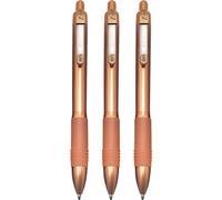 Zebra - Z-Grip Smooth Retractable Ballpoint Pen - 1.0mm - Rose Gold Barrel - Black Ink - Pack of 3