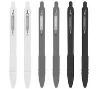 Zebra Z-Grip Smooth Retractable Ballpoint Pen - Monochrome Set of 6 - Black Ink