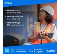 Zebra Zd230 Desktop Thermal Transfer Printer Monochrome Label/Receipt Print Ethe