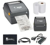 Zebra ZD421 (ZD4A042-D01M00EZ) USB/Bluetooth - Zebra GK420d Replacement, Direct Thermal Label Printer 203 dpi with 4x6 Thermal Roll + Power Adapter + USB 2.0 Cable + Microfiber Cloth Included
