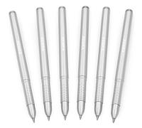 Zebra ZGE Gel Ink Stick Pens - Metallic Barrel - 0.7mm - Metallic Silver - Pack of 6