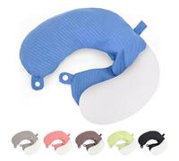 Zebrabox Travel Neck Pillow Cover Neck Pillow Replacement Cover Travel U Neck Pillow Case Cover Soft and Smooth Neck Pillow Cover Blue (Only Pillow Cover, No Filler)