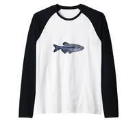Zebrafish Danio rerio Freshwater Aquarium Fishkeeper Raglan Baseball Tee