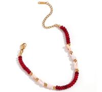 ZEBRAGO Bohemian Style Colorful Natural Stone Freshwater Pearl Handmade Adjustable Bracelet for Women, Medium, Stainless Steel, No Gemstone