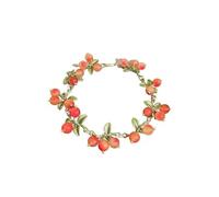 ZEBRAGO Rural Style Red Cranberry Bracelet Enameled Resin Wreath Bracelets for Women