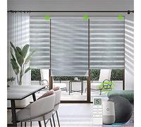 ZEBRAGO Smart Custom Motorized Zebra Curtains with Remote Control, Adjustable Room Darkening Features for Full Privacy and Light Control