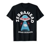 Zebrahead brain invaders Funny design T-Shirt