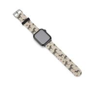 Zebras And Palm Trees Silicone Smartwatch Replacement Bands Compatible with IWatch Wristbands Strap