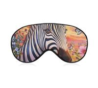 Zebras Butterflys on The Flower Blackout Sleep Mask for Side Sleeper Soft Covers for Travel Essentials Nap