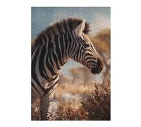 Zebras in The Wild Illustrated Jigsaw Puzzle for Adults, 300 PCS