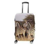 Zebras On South Africa Suitcase Covers Luggage Protector - Travel Elastic Baggage Case Protective, Washable Anti-scratch Large Suit Case Cover for Suitcases Fits 19-32 Inch Luggages, white, Small