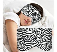 Zebras Print, Sleep Mask for Home Travel, Full Eye Covers Light Blocking Eye Mask Sleep Eye and Ear Muffs