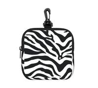 Zebras Print, Square Zipper Storage Bag, Neoprene Coin Purse, Small Wallets, Change Pouch, Change Purse
