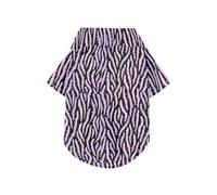 zebras Purple Black Summer Pet Dog Shirt Button Up Soft, Lightweight, and Breathable Pet Outfits Apparel Tops Puppy Clothes Perfect for Everyday Wear, and Photoshoots 2XL