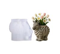 Zebras Shape Flower Container Silicone Mold for Crafting Resin Casting and Home Deck Easy Releasing Design Zebras Silicone Mold