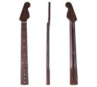 Zebrawood Guitar Neck TL/ST Style, 6-String 21-Fret w/Medium Nickel-Silver Frets | Fits 2.2 (5.6cm) Bodies | DIY Replacement for Players, Luthiers & Guitar Builders (ST)