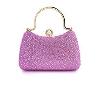 zebrum Damen Abend-Clutch, Designer-Abendhandtasche, Party-Clutch-Geldbrse, Fully Rhinestones-pink, Contemporary