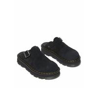 Zebzag Closed Mules in Suede Black
