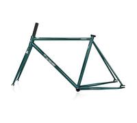 ZECHAO 700C Fixed Gear Bike Frames, QR 100mm/120mm C Brake Frame Racing Track Bicycle Frame 50/52/55CM Cr-Mo Steel Bike Frameset(Green,55cm)