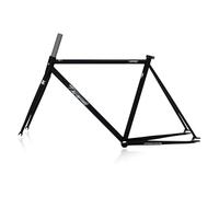 ZECHAO 700C Fixed Gear Bike Frames, QR 100mm/120mm C Brake Frame Racing Track Bicycle Frame 50/52/55CM Cr-Mo Steel Bike Frameset(Black,50cm)