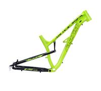 ZECHAO Aluminium Alloy Disc Brake 17'' Bicycle Frame, 27.5er Full Suspension Bike DH/XC/AM Softtail Mountain Bike 135mm Quick Release Frame(Green)