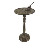 Zeckos 21-Inch Cast Iron Bronze Dragonfly Sundial: A Unique Blend of Artistry and Functionality for Your Garden, Patio, or Pool Area, Infusing Timeless Charm to Exterior Spaces