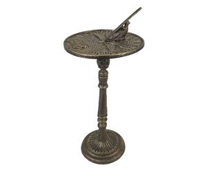 Zeckos 21-Inch Cast Iron Bronze Dragonfly Sundial: A Unique Blend of Artistry and Functionality for Your Garden, Patio, or Pool Area, Infusing Timeless Charm to Exterior Spaces
