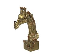 Zeckos Resin Bronze Finish Steampunk Giraffe Sculpture, 11.75 Inches High - Artistic Animal Home Decor Figurine Capturing Clockwork Elegance and Mechanical Intricacy