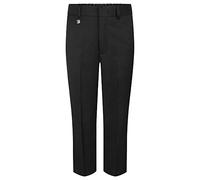 ZECO Boys’ Adjustable Waist Slim Fit School Trousers (3-16 Years) Black
