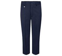 ZECO Boys’ Adjustable Waist Slim Fit School Trousers (3-16 Years) Navy Blue