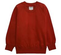 ZECO Boys Girls Unisex Crew Neck Sweatshirt School Uniform Kids Jumper (2-16 Years) Red