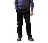 ZECO Boy's Slim Fit Elasticated Waist School Trousers (3-17 Years) Black