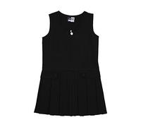 Zeco Girls Zip Front Sturdy Fit Pinafore Dress Black Age 11-12 33in Chest / 34in Waist. 32in L