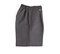 Zeco Half Elastic Sturdy Fit School Shorts, Grey Age 13-14. Waist 30-34in/71-91cm