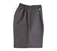 Zeco Half Elastic Sturdy Fit School Shorts, Grey Age 6-7. Waist 22-28in/56-71cm